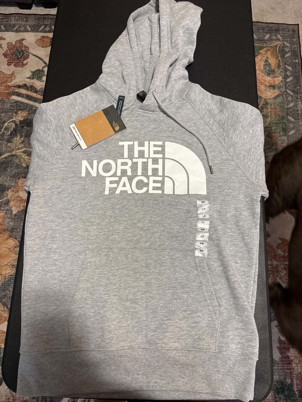 The North Face Men's Light Gray Logo Crewneck Hoodie